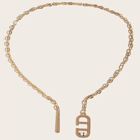 Chic Geometric Metal Waist Chain - Picture 8 of 9